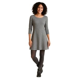 Ann Taylor LOFT Gray Sweater Dress – Cotton & Camel Hair – XSP